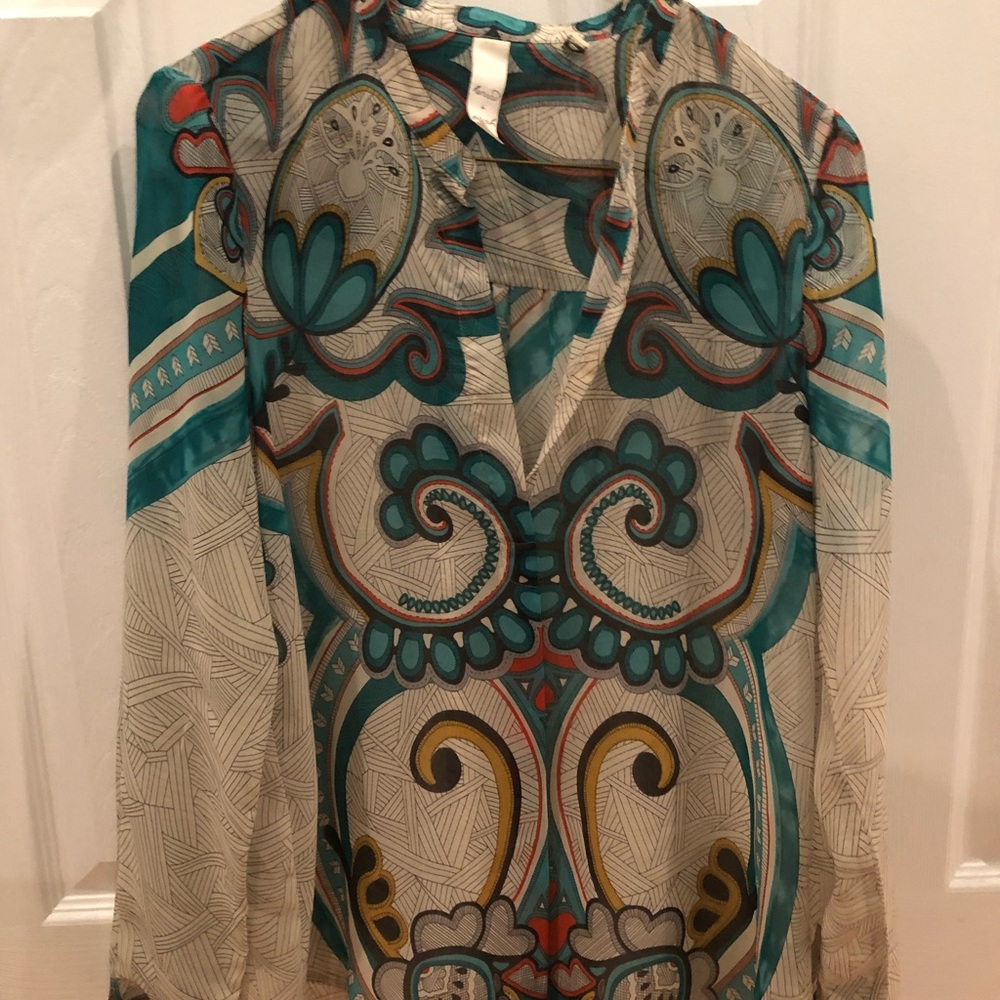 Sheer Graphic Tunic